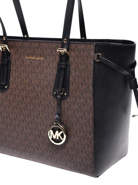 tan and black michael kors purse|Michael Kors tan handbag.